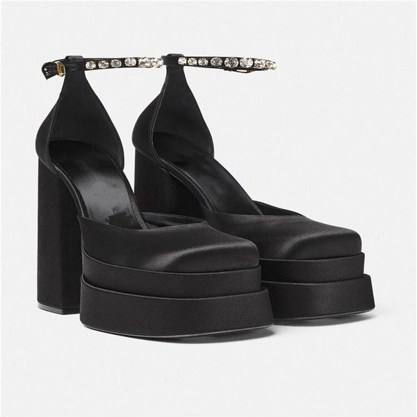 women's new fashion sandals waterproof platform square head silk super high heel 14cm single shoes size 34-44 black324f, Black
women's new fashion sandals waterproof platform square head silk super high heel 14cm single shoes size 34-44 black324f, Black