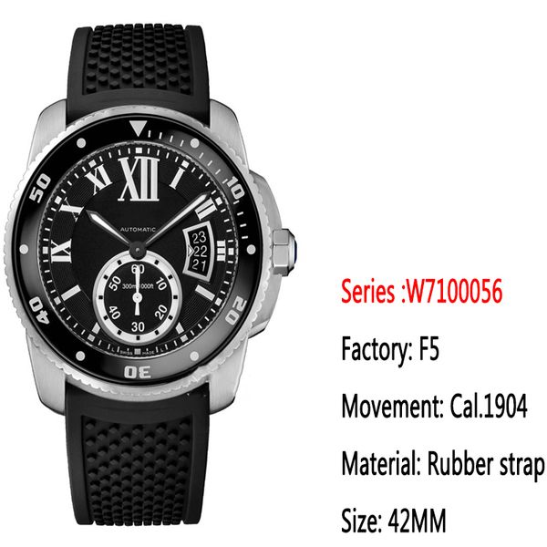 f5 version calibre de w7100056 cal.1904-ps mc automatic black big date dial luminous mens watch ceramic bezel rubber sport watches, Slivery;brown
f5 version calibre de w7100056 cal.1904-ps mc automatic black big date dial luminous mens watch ceramic bezel rubber sport watches, Slivery;brown