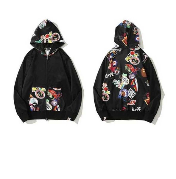 23ss 2023 designer luxury autumn and winter apes fashion shark stitched laminated hat pocket double hat men and women zipper hooded cardigan, Black
23ss 2023 designer luxury autumn and winter apes fashion shark stitched laminated hat pocket double hat men and women zipper hooded cardigan, Black