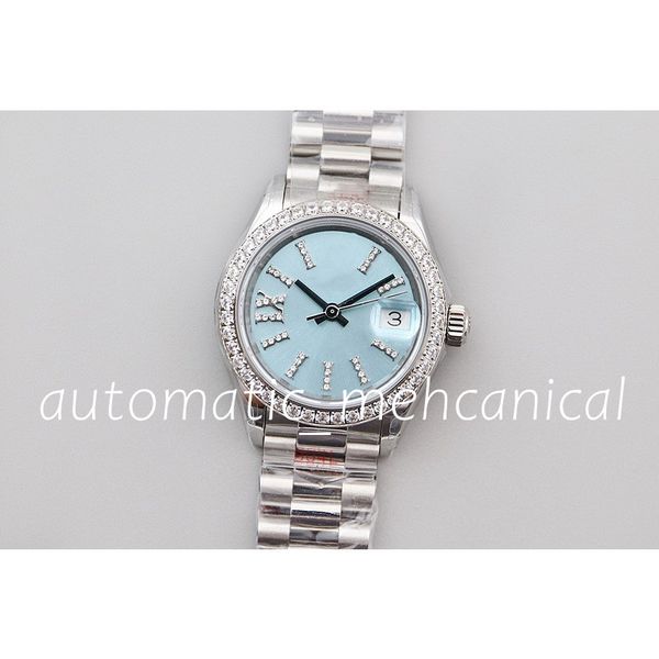 fashion womens watch 28mm ice blue dial datejust ref.279136 diamond bezel quality white gold stainless steel band automatic lady wristwatch, Slivery;brown
fashion womens watch 28mm ice blue dial datejust ref.279136 diamond bezel quality white gold stainless steel band automatic lady wristwatch, Slivery;brown