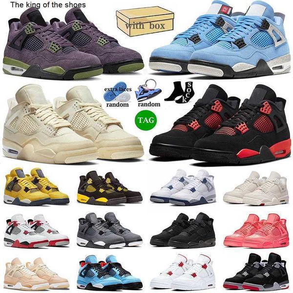 box 2022 with retro basketball shoes 4s iv jumpman university blue red thunder offs white sail infrared jorda 4 j4 men women trainers 
box 2022 with retro basketball shoes 4s iv jumpman university blue red thunder offs white sail infrared jorda 4 j4 men women trainers