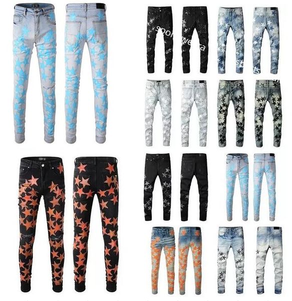 mens jeans for guys rip slim fit skinny man pants orange star patches wearing biker denim stretch cult stretch motorcycle trendy long straig, Blue
mens jeans for guys rip slim fit skinny man pants orange star patches wearing biker denim stretch cult stretch motorcycle trendy long straig, Blue