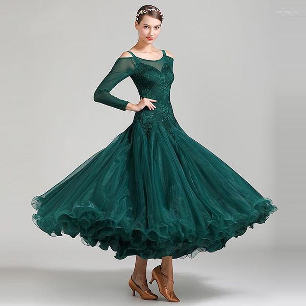 stage wear 2022 green lace ballroom competition dance dress women modern waltz tango standard, Black;red
stage wear 2022 green lace ballroom competition dance dress women modern waltz tango standard, Black;red