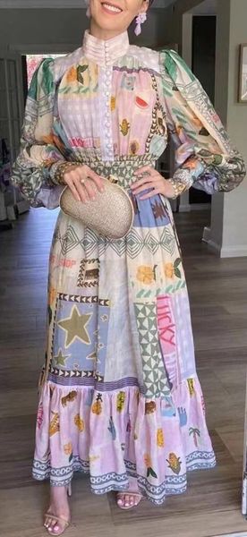 casual dresses cartoon fabric fashion lantern sleeve women long turtleneck single breasted flower printed maxi party dress clothes, Black;gray
casual dresses cartoon fabric fashion lantern sleeve women long turtleneck single breasted flower printed maxi party dress clothes, Black;gray