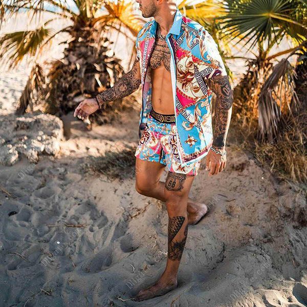 tracksuits hawaiian mens printing set short sleeve summer casual floral shirt beach shorts two piece suit fashion men sets s 3xl, Gray
tracksuits hawaiian mens printing set short sleeve summer casual floral shirt beach shorts two piece suit fashion men sets s 3xl, Gray