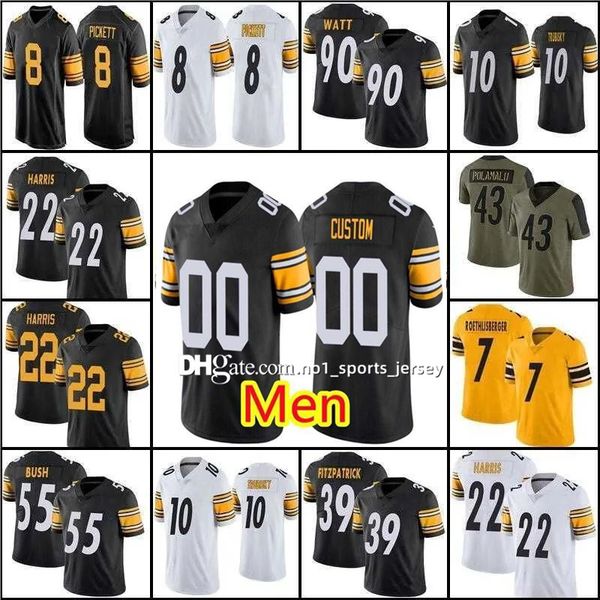custom jersey pittsburgh''steelers''8 kenny pickett jersey football 22 najee harris t.j. watt johnson mitchell trubisky, Black;red
custom jersey pittsburgh''steelers''8 kenny pickett jersey football 22 najee harris t.j. watt johnson mitchell trubisky, Black;red