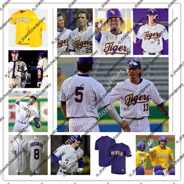 college baseball wears ncaa custom lsu tigers stitched college baseball jersey 32 aaron george 46 alex brady 37 brandon kaminer 8 matthew be, Black
college baseball wears ncaa custom lsu tigers stitched college baseball jersey 32 aaron george 46 alex brady 37 brandon kaminer 8 matthew be, Black