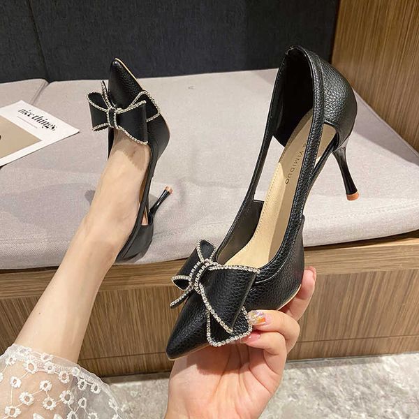 dress shoes rimocy bling crystal bowknot pumps women hollow out thin heels party woman pointed toe high for female 221213, Black
dress shoes rimocy bling crystal bowknot pumps women hollow out thin heels party woman pointed toe high for female 221213, Black