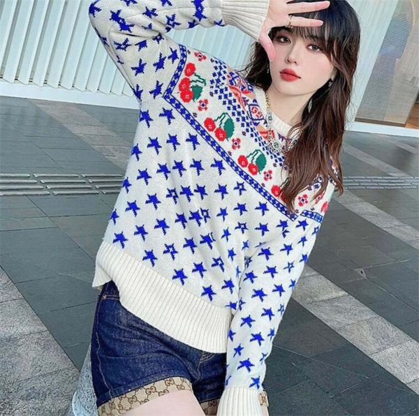 2gg22 new women's sweaters spring autumn casual round neck knitwear women designer sweaters, White;black
2gg22 new women's sweaters spring autumn casual round neck knitwear women designer sweaters, White;black