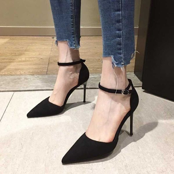 dress shoes classic black thin heels pumps women pointed toe ankle strap 7cm office woman two-piece high for female 221213
dress shoes classic black thin heels pumps women pointed toe ankle strap 7cm office woman two-piece high for female 221213