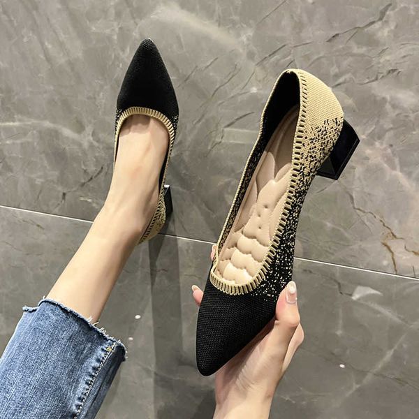 dress shoes rimocy square heel knitting pumps women mix color slip-on high heels woman pointed toe soft sole office 221213, Black
dress shoes rimocy square heel knitting pumps women mix color slip-on high heels woman pointed toe soft sole office 221213, Black