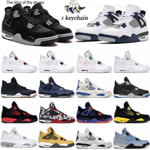 men 4s basketball shoes black cat white sail university blue red thunder military black mens women sport sneakers trainers size 5.5-13
men 4s basketball shoes black cat white sail university blue red thunder military black mens women sport sneakers trainers size 5.5-13