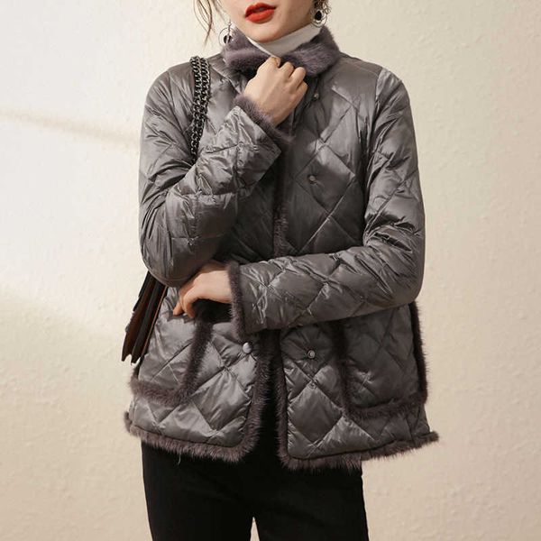 mink hair 95 white goose down lingge jacket women's 2022 winter clothing high-end thin short, Black
mink hair 95 white goose down lingge jacket women's 2022 winter clothing high-end thin short, Black