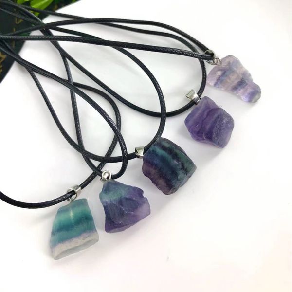 natural irregular rough raw fluorite stone necklaces healing crystal gemstone pendant necklace women jewelry, Silver
natural irregular rough raw fluorite stone necklaces healing crystal gemstone pendant necklace women jewelry, Silver