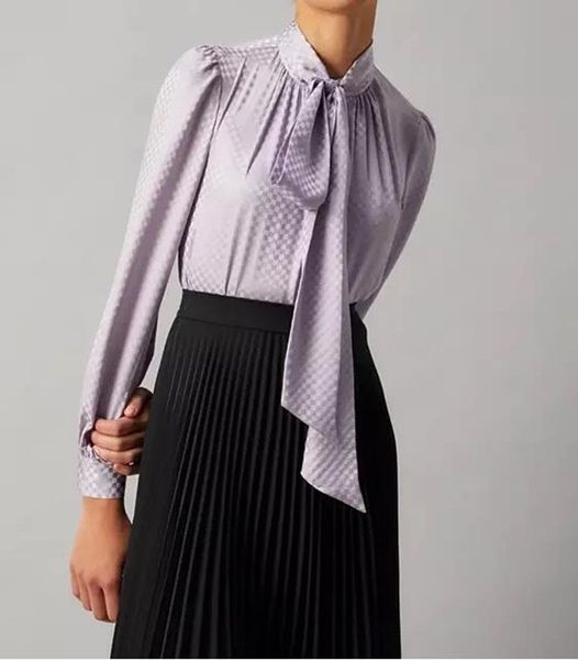 spring lavender plaid ribbon tie bowknot silk blouse shirt long sleeve round neck buttons single-breasted shirts h2d12xdz, White
spring lavender plaid ribbon tie bowknot silk blouse shirt long sleeve round neck buttons single-breasted shirts h2d12xdz, White