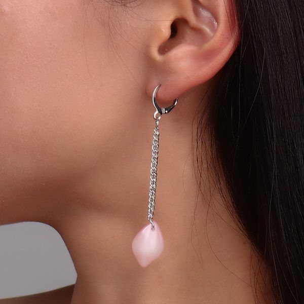 silver color simple pink flower patal long tassel dangle earrings women brincos party wedding bridal jewelry
silver color simple pink flower patal long tassel dangle earrings women brincos party wedding bridal jewelry