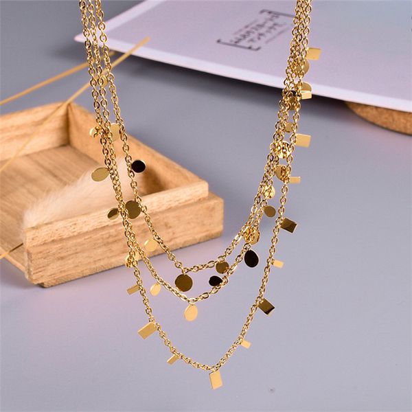 fashion 316l titanium steel designer necklace woman 18k gold chokers chains round water drop pendant short chokers chain necklaces jewelry f, Silver
fashion 316l titanium steel designer necklace woman 18k gold chokers chains round water drop pendant short chokers chain necklaces jewelry f, Silver