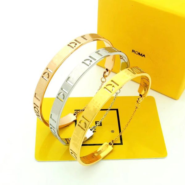 italy roma brand letters hollow out charm bangle designers classic lady silver ladies rose gold bracelets luxury jewelry retro titanium coup, Black
italy roma brand letters hollow out charm bangle designers classic lady silver ladies rose gold bracelets luxury jewelry retro titanium coup, Black