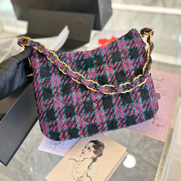 womens purple woolen underarm hobo bags houndstooth tweed quilted metal badge chain handle totes purse french designer fall winter gentle ha
womens purple woolen underarm hobo bags houndstooth tweed quilted metal badge chain handle totes purse french designer fall winter gentle ha