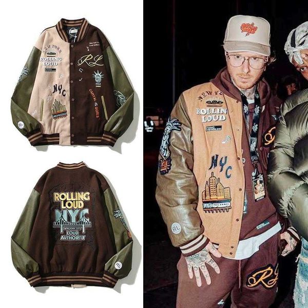 jackets men coat fashion tras outwears sco designer loose high street limited statue liberty embroidery men's women's baseball cas, Black;brown
jackets men coat fashion tras outwears sco designer loose high street limited statue liberty embroidery men's women's baseball cas, Black;brown