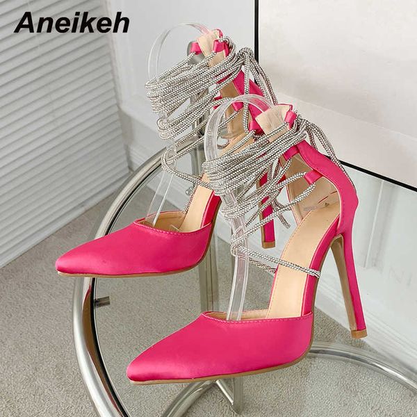 dress shoes aneikeh 2023 gladiator women party wedding pointed toe thin high heel ankle cross-tied crystal bordered pumps 221213, Black
dress shoes aneikeh 2023 gladiator women party wedding pointed toe thin high heel ankle cross-tied crystal bordered pumps 221213, Black