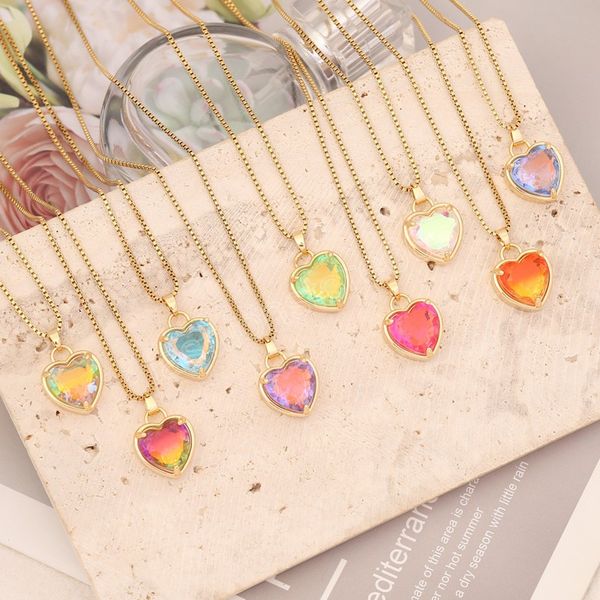 luxury colorful resin acrylic crystal heart pendant necklace gold color stainless steel beads chain necklace chocker jewelry, Silver
luxury colorful resin acrylic crystal heart pendant necklace gold color stainless steel beads chain necklace chocker jewelry, Silver