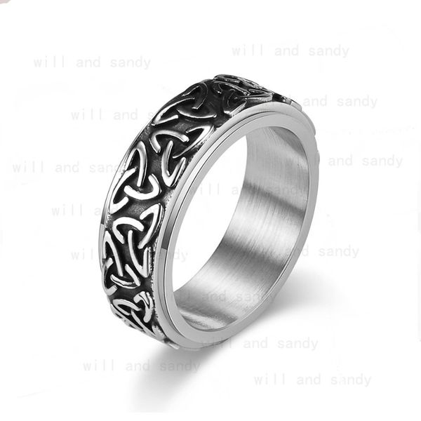 ancient viking knot ring band stainless steel rotatable rings women men relieve hip hop fashion fine jewelry, Silver
ancient viking knot ring band stainless steel rotatable rings women men relieve hip hop fashion fine jewelry, Silver