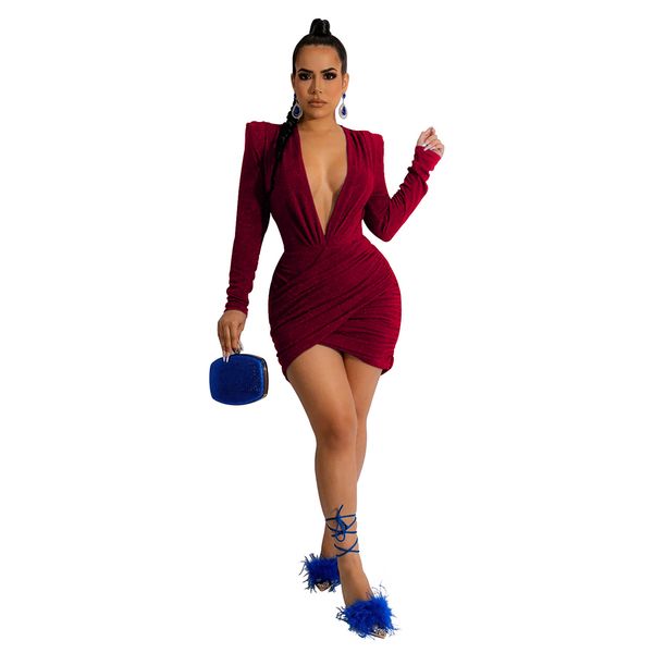 women party dresses wrap deep v neck velvet bodycon dress elegant long sleeve cocktail mini dresses, White;black
women party dresses wrap deep v neck velvet bodycon dress elegant long sleeve cocktail mini dresses, White;black