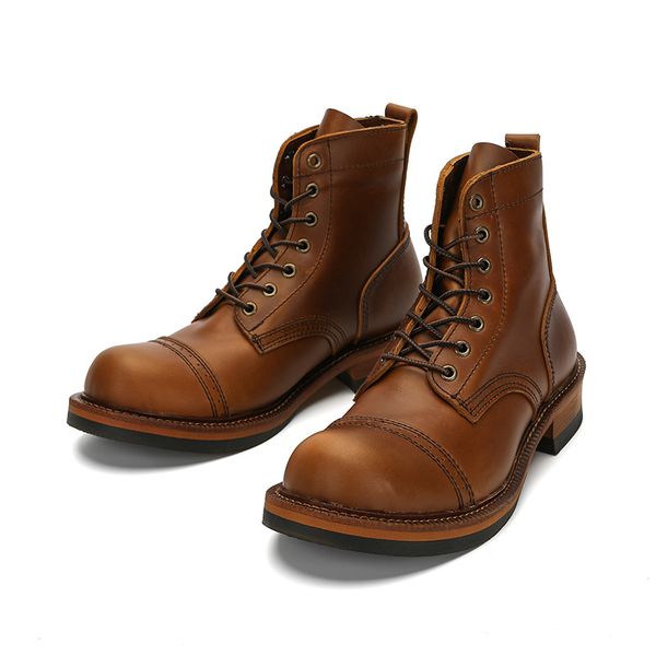 luxury designer man shoe vintage riding boots men high lace up tooling work boots genuine leather mens outdoor sneakers, Black
luxury designer man shoe vintage riding boots men high lace up tooling work boots genuine leather mens outdoor sneakers, Black