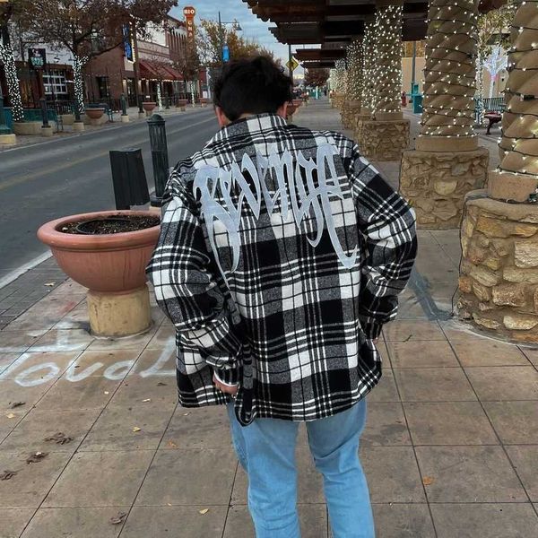 jackets men coat fashion tras outwears sco designer loose high street revenue embroidered flannel plaid embroidery zipper shirt casual leisu, Black;brown
jackets men coat fashion tras outwears sco designer loose high street revenue embroidered flannel plaid embroidery zipper shirt casual leisu, Black;brown