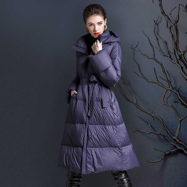 hooded white duck down jacket for women 2022 medium length fashionable high-end loose heavy tie, Black
hooded white duck down jacket for women 2022 medium length fashionable high-end loose heavy tie, Black