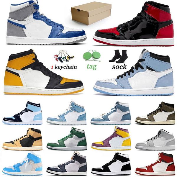 fashion 1s bred patent basketball shoes sneakers jumpman 1 classic men women trainers sports university blue denim hyper royal brotherhood g
fashion 1s bred patent basketball shoes sneakers jumpman 1 classic men women trainers sports university blue denim hyper royal brotherhood g