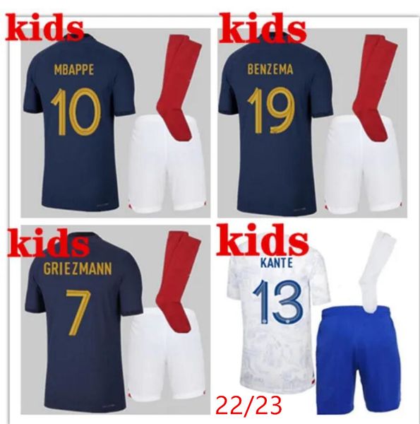 22 23 french #19 benzema boys soccer jersey maillot de foot francia enfant kids kit 2 stars mbappe pogba football 22/23 shirt jerseys, Black
22 23 french #19 benzema boys soccer jersey maillot de foot francia enfant kids kit 2 stars mbappe pogba football 22/23 shirt jerseys, Black