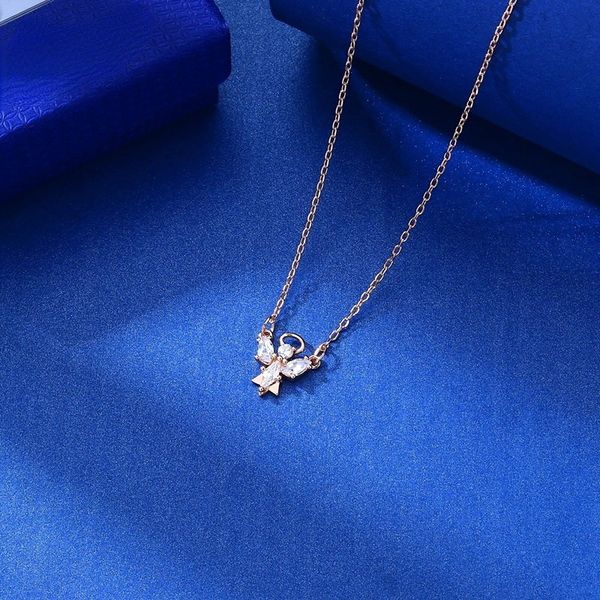 luxury jewelry chain necklace classic fashion designer necklace for women men magic angel rose-gold tone plated pendant sets, Silver
luxury jewelry chain necklace classic fashion designer necklace for women men magic angel rose-gold tone plated pendant sets, Silver