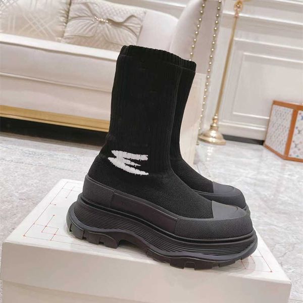 brand casual shoes designer design elastic knitted sock boots women's lovers thick soled high middle tube martin boots thin shoes, Black
brand casual shoes designer design elastic knitted sock boots women's lovers thick soled high middle tube martin boots thin shoes, Black