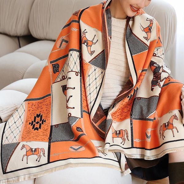 scarves women luxury winter scarf horse print designer cashmere pashmina hijab shawls wraps female thick warm blanket, Blue;gray
scarves women luxury winter scarf horse print designer cashmere pashmina hijab shawls wraps female thick warm blanket, Blue;gray
