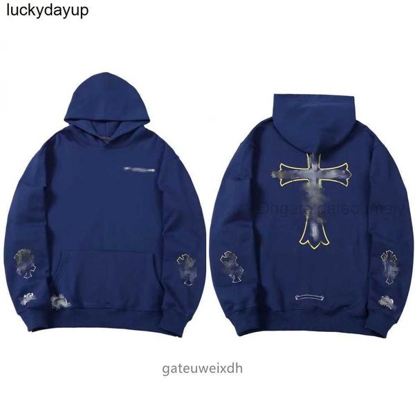 men's hoodies designer sweatshirts fashion chroms winter mens zipper cross print loose hooded, Black
men's hoodies designer sweatshirts fashion chroms winter mens zipper cross print loose hooded, Black