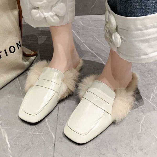 dress shoes slippers rimocy faux fur women winter classic square toe long plush mules woman comfortable low heels warm slides 221213, Black
dress shoes slippers rimocy faux fur women winter classic square toe long plush mules woman comfortable low heels warm slides 221213, Black