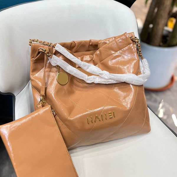 womens oil wax leather 22 shopping quilted bags gold/white silver letter metal hardware matelasse chain crossbody shoulder handbags with wal
womens oil wax leather 22 shopping quilted bags gold/white silver letter metal hardware matelasse chain crossbody shoulder handbags with wal
