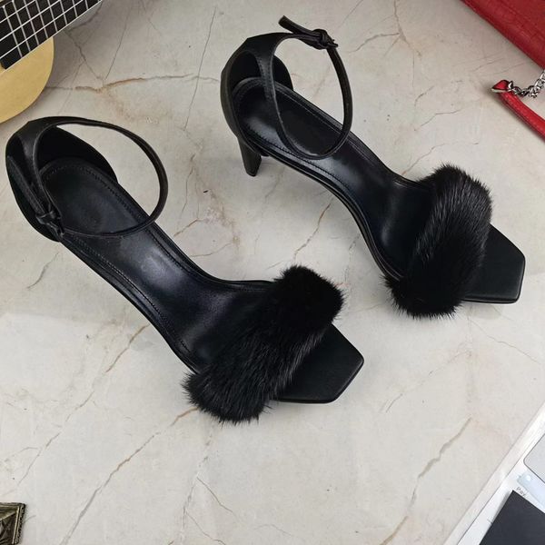 yslity 2023 designer luxury mink hair high heels sandals ysl familys womens genuine leather fashion casual shoes ladys buckle hollow open to, Black
yslity 2023 designer luxury mink hair high heels sandals ysl familys womens genuine leather fashion casual shoes ladys buckle hollow open to, Black