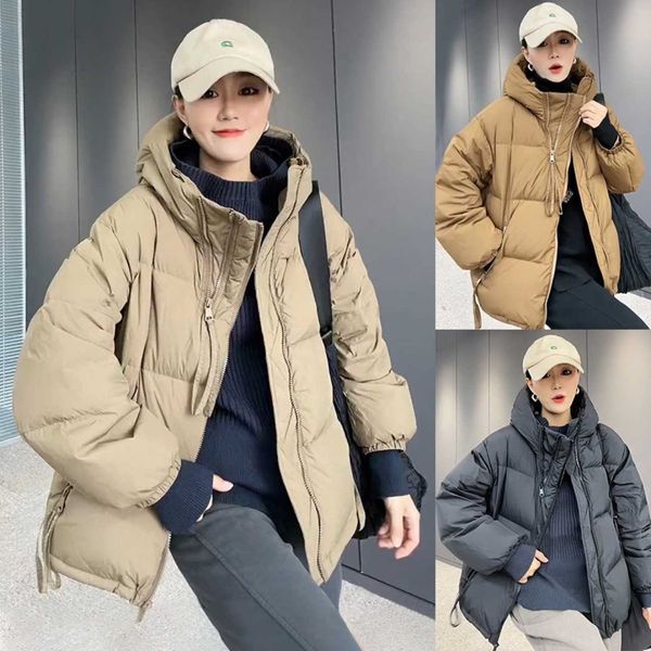short hooded bread jacket white duck down women's broadcast at high-end stalls in the winter of 2022, Black
short hooded bread jacket white duck down women's broadcast at high-end stalls in the winter of 2022, Black