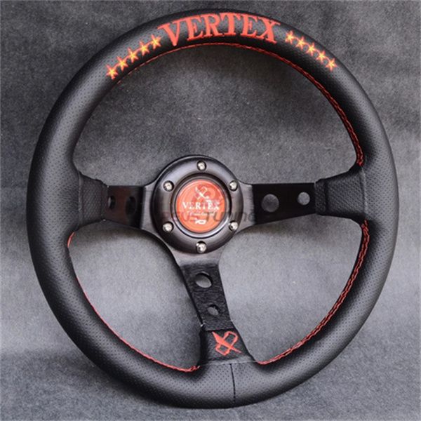 320mm universal deep dish leather red jdm style vertex car sport racing steering wheel
320mm universal deep dish leather red jdm style vertex car sport racing steering wheel