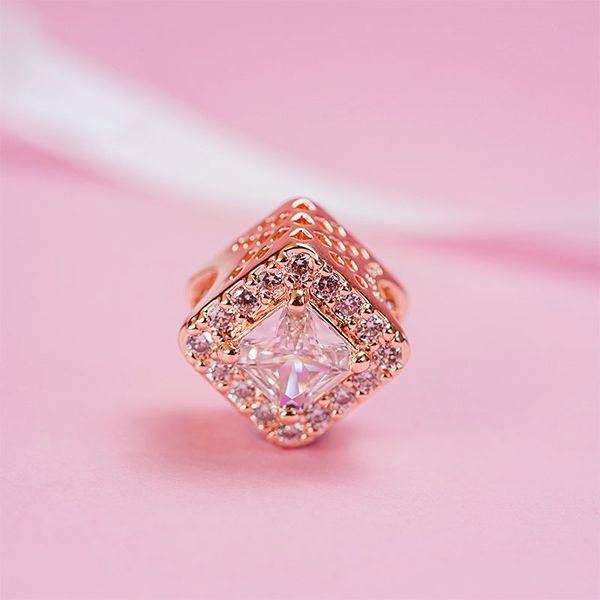 rose gold metal plated clear cz geometric radiance charm with cz fits european pandora style bracelets necklaces, Black
rose gold metal plated clear cz geometric radiance charm with cz fits european pandora style bracelets necklaces, Black