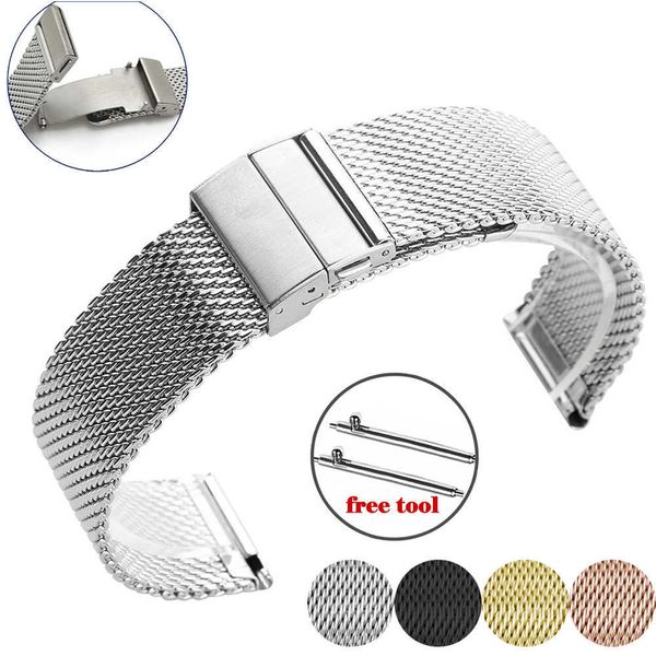 watch bands mesh milanese watch band quick release stainless steel bracelet adjustable strap folding buckle for dw watch 16mm 18mm 20mm 22mm, Black;brown
watch bands mesh milanese watch band quick release stainless steel bracelet adjustable strap folding buckle for dw watch 16mm 18mm 20mm 22mm, Black;brown