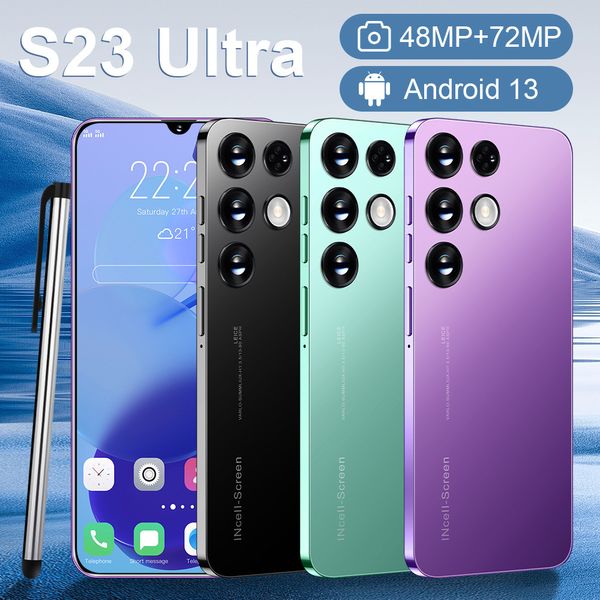 new s23/22 ultra foreign trade smartphone 6.8-inch large screen 1 8g android 8.1 in stock wholesale