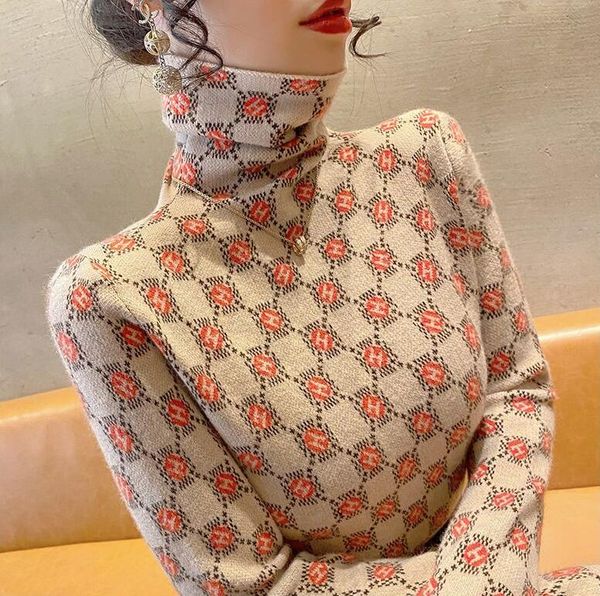 women's sweaters female vintage turtleneck jumpers patchwork autumn winter fashion slim commute all-match long sleeve sweater, White;black
women's sweaters female vintage turtleneck jumpers patchwork autumn winter fashion slim commute all-match long sleeve sweater, White;black