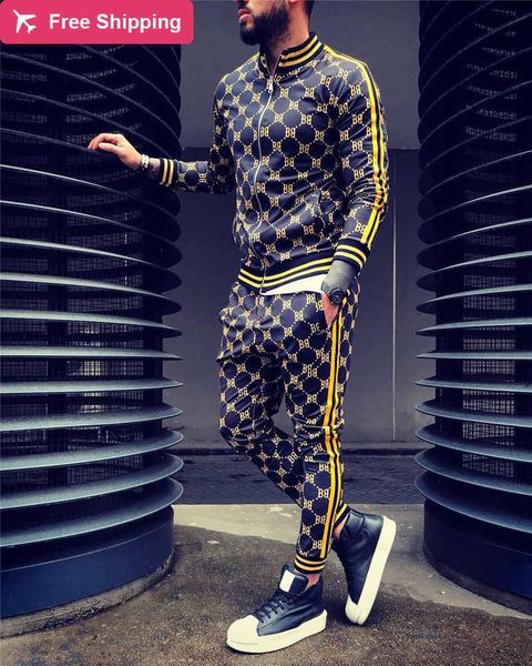 2023 tracksuits gyms 2 piece tracksuit jacket pants set sportweer men's plaid sweatpants, Gray
2023 tracksuits gyms 2 piece tracksuit jacket pants set sportweer men's plaid sweatpants, Gray