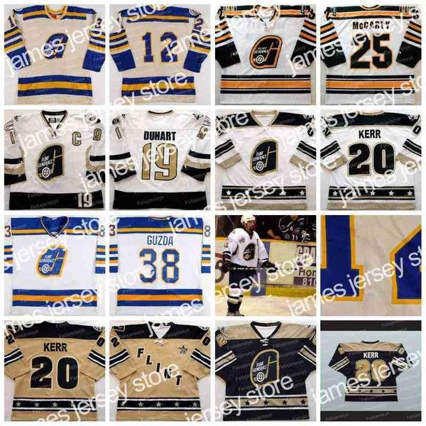 college hockey wears thr flint generals jersey 20 kevin kerr 25 darren mccarty 19 jim duhart 12 brian mcbratney 38 brad guzda 2 evgeny afana, Black
college hockey wears thr flint generals jersey 20 kevin kerr 25 darren mccarty 19 jim duhart 12 brian mcbratney 38 brad guzda 2 evgeny afana, Black
