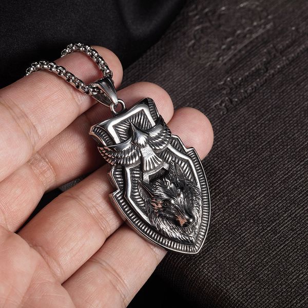wholesale hip hop shield wolf necklaces & pendants stainless steel mens love pendant necklace, Silver
wholesale hip hop shield wolf necklaces & pendants stainless steel mens love pendant necklace, Silver