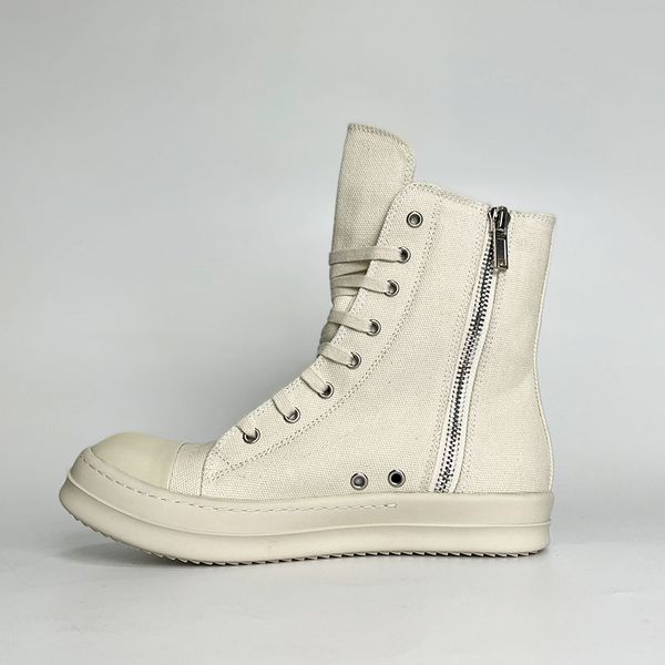 men's shoes rick man canvas ro owens sneakers, Black